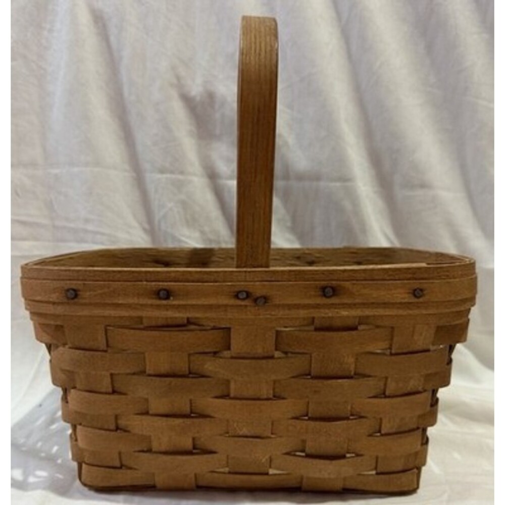 Longaberger Vintage Signed Basket with Handle  9x4x5